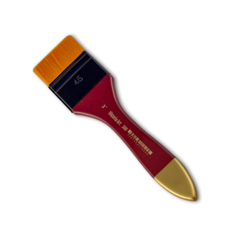 Pennello per superfici con manico bordò a taglio dritto sintetico dorato serie 300 n.: 3